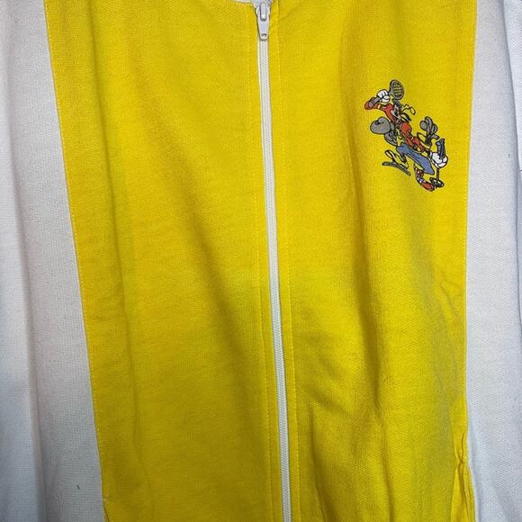 Disney Fashions Goofy Sports Color Block Yellow Blue Zip Up Jacket Size Large - Picture 4 of 7